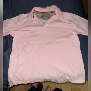 Robert Graham Pink Shirt with Colorful Embroidery